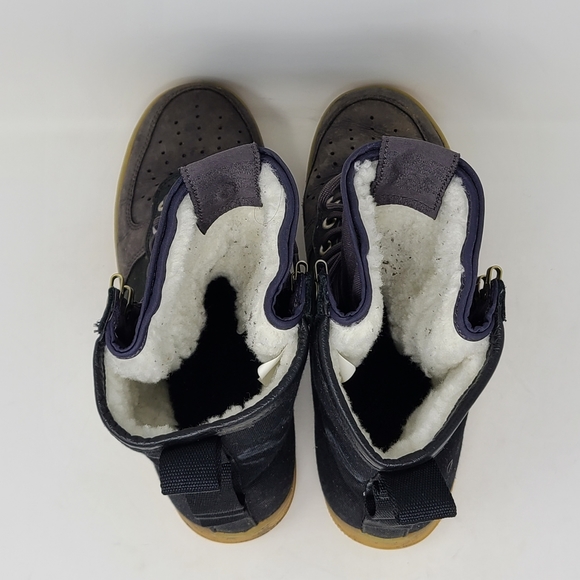 Nike SF AF1 Air Force One Sherpa Lined Boots Shoes Gray BV0130 001 size 9 PRM - Picture 10 of 11